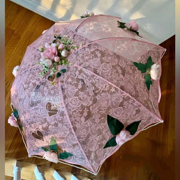 WEDDING BRIDAL UMBRELLA BRIDAL SHOWER TEA PARTY - Picture 1 of 11